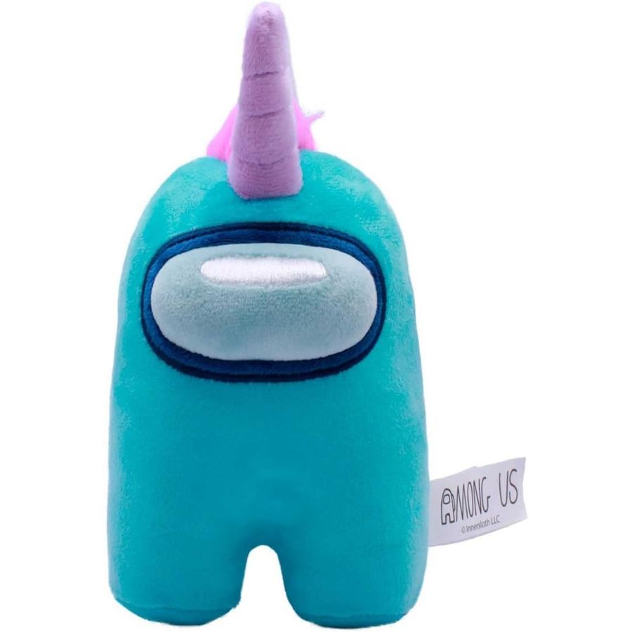 Among Us Cyan Unicorn Plush, 6 in