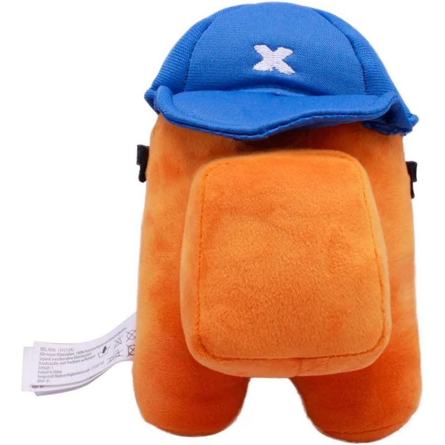 Among Us Orange Cap and Glasses Plush, 6 in, view 3