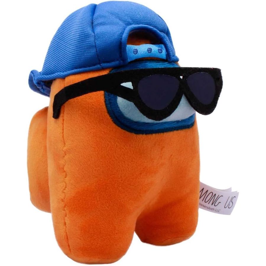 Among Us Orange Cap and Glasses Plush, 6 in, view 5