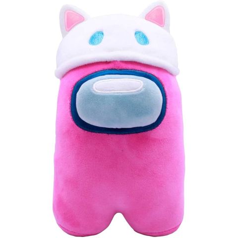 Among Us Pink Crewmate Cat Ears Plush, 7 in