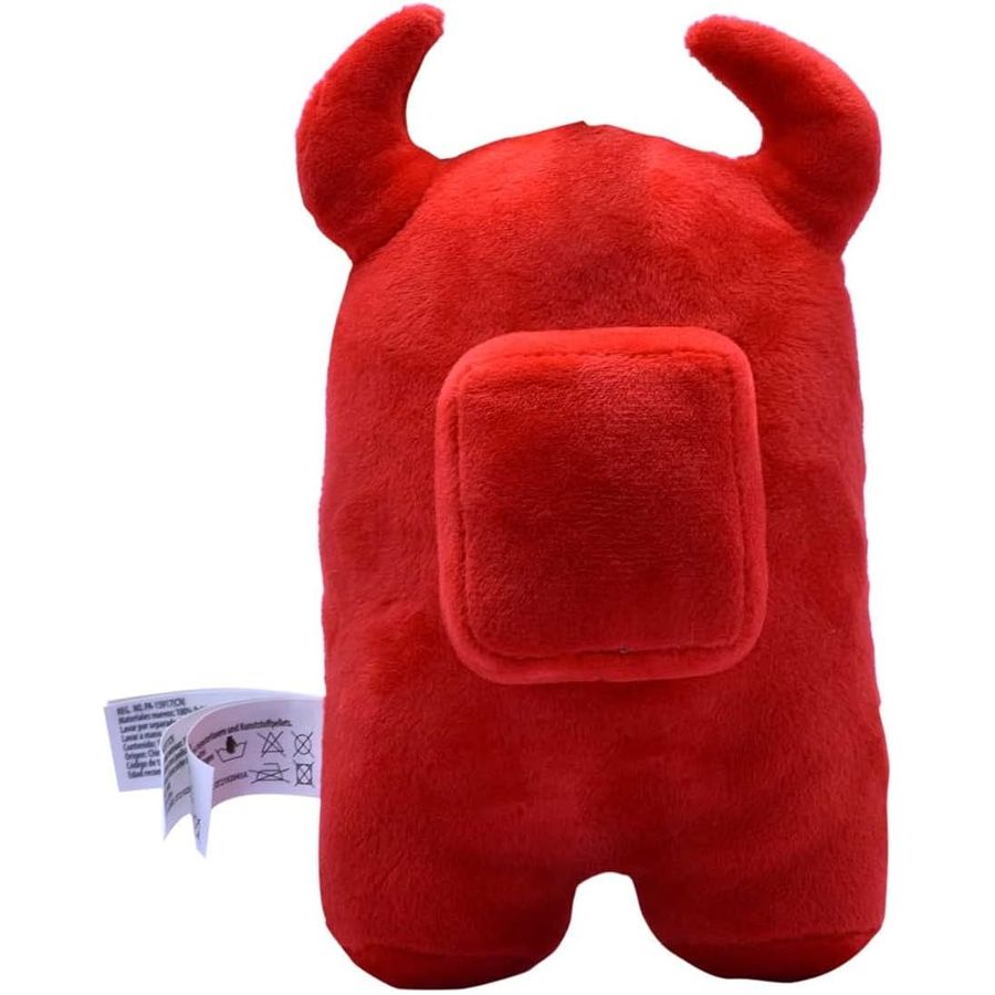 Among Us Red Devil Horns Plush, 6 in, view 2