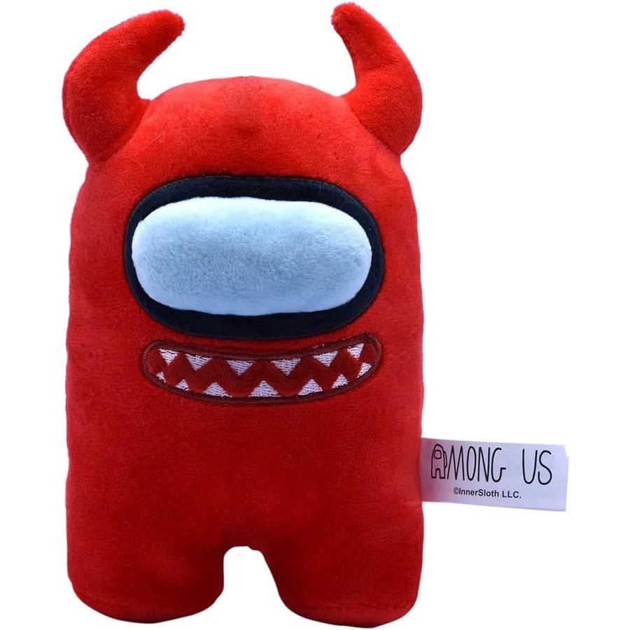 Among Us Red Devil Horns Plush, 6 in