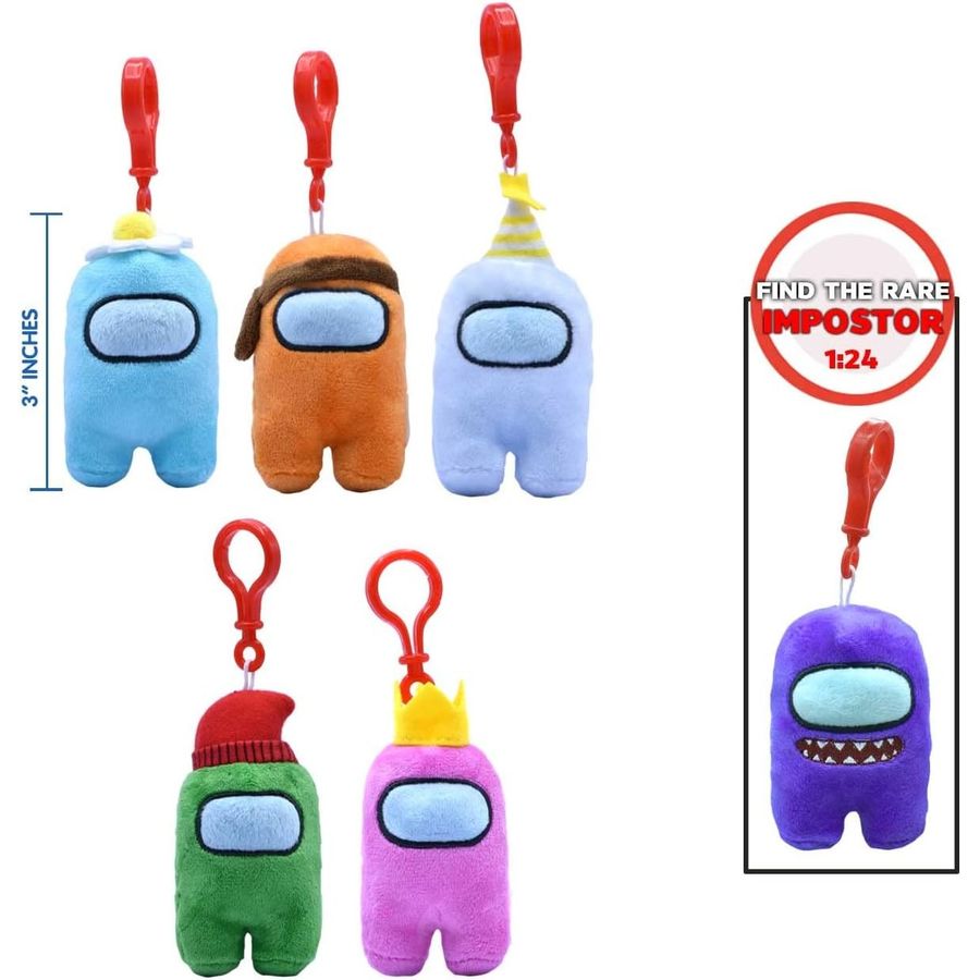Among Us Series 2 Plush Backpack Hanger, 3 in, view 2