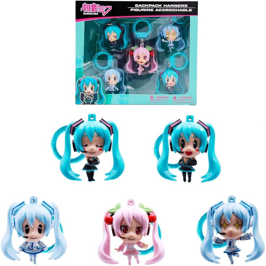 Hatsune Miku Backpack Hangers 5-Pack, Snow and Sakura