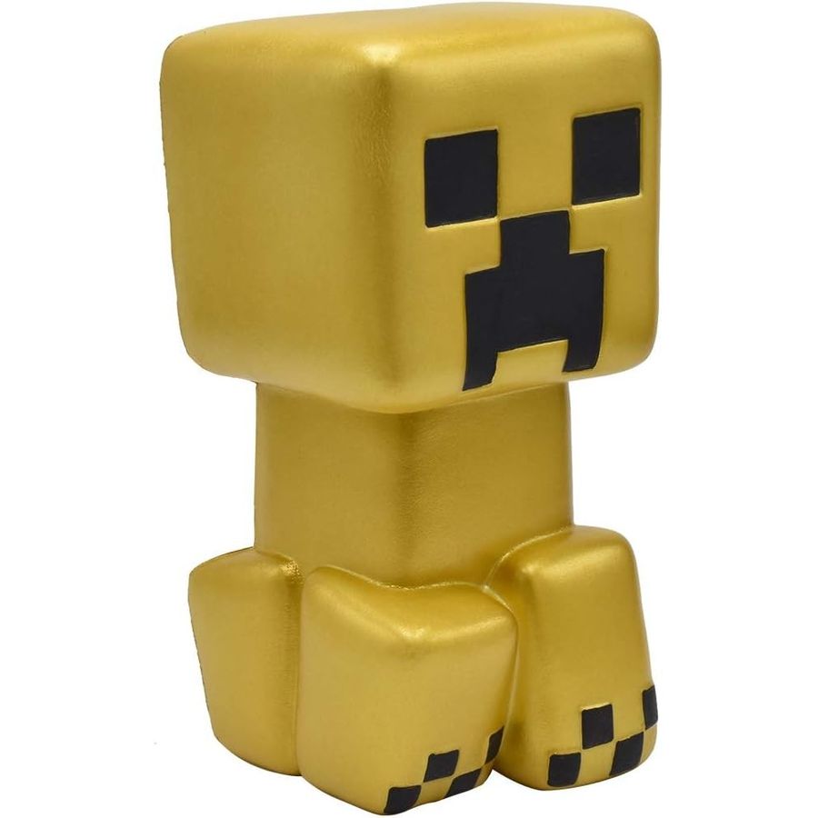 Minecraft Gold Creeper Mega SquishMe, 6 in, view 3