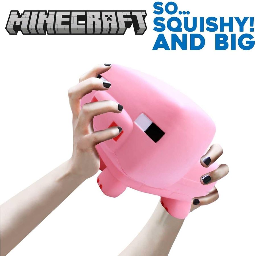 Minecraft Mighty Mega SquishMe Pig, 10 in, view 2