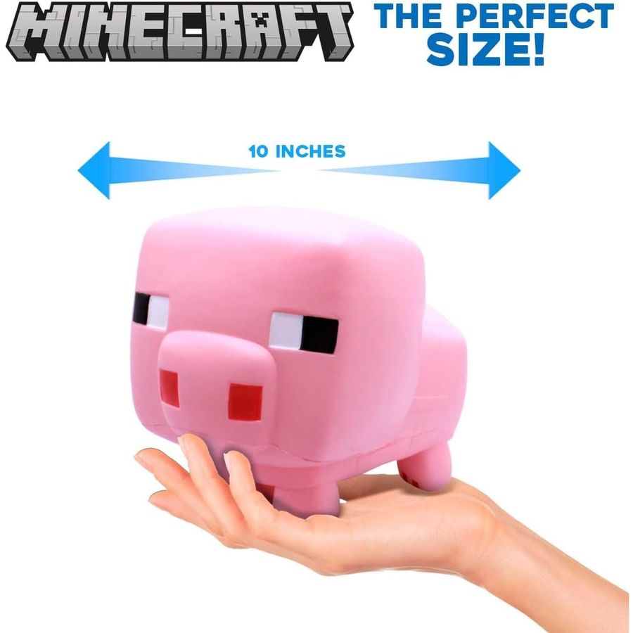 Minecraft Mighty Mega SquishMe Pig, 10 in, view 3