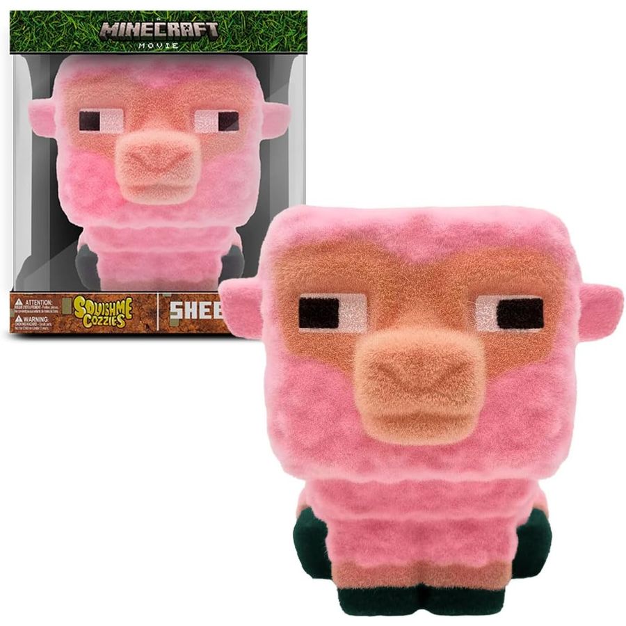 Minecraft Movie Pink Sheep SquishMe Cozzies, 7 in, view 2