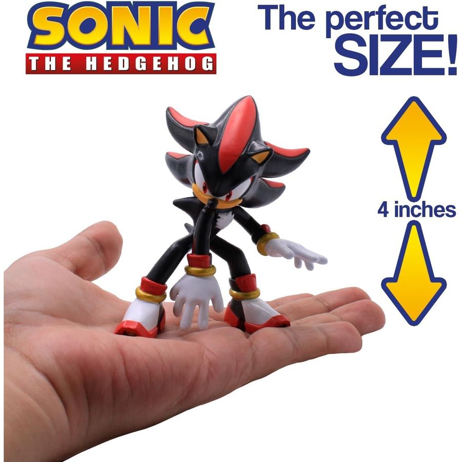 Sonic Shadow Action Figure with Ring, 3.9 Inch, view 2