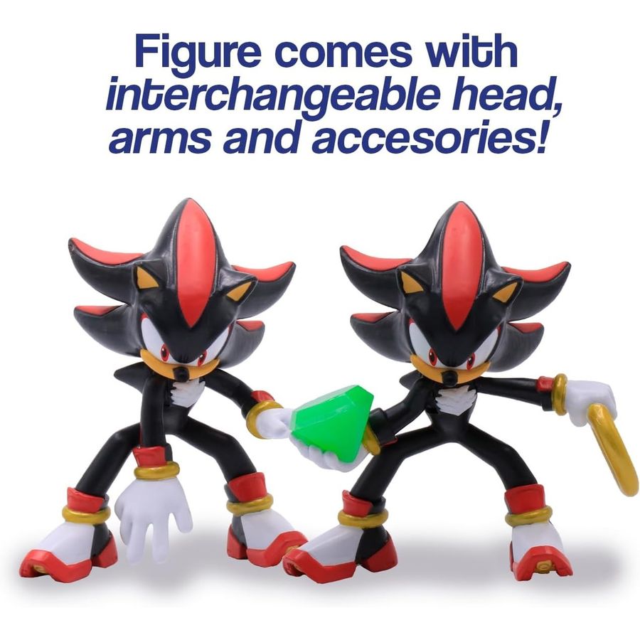 Sonic Shadow Action Figure with Ring, 3.9 Inch, view 3